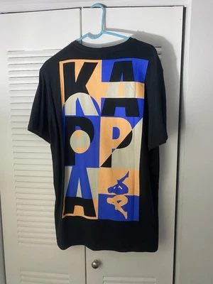 Camisa KAPPA Adulto Mediana Negra Multicolor Estampado Gráfico Logo Moda Informal XL Foto 1 de 4