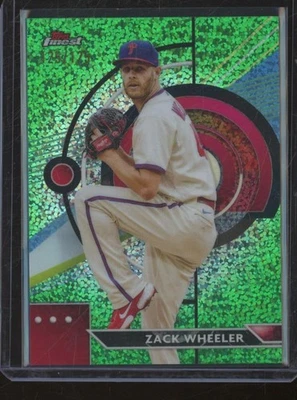2023 Topps Finest ZACK WHEELER #35 Green Speckle Refractor /125 Phillies JK313 - Image 1 of 2