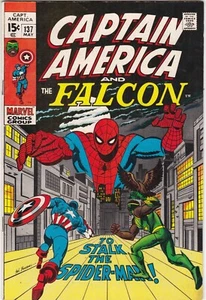 Captain America and The Falcon #137 Marvel 1971 FN+ Classic Spider-Man Cover - Picture 1 of 2