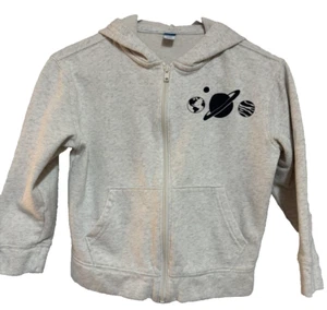 Kids GAP Full Zip Hoodie Hooded Sweatshirt Front Pockets Logo Gray Size M (8) - Picture 1 of 5