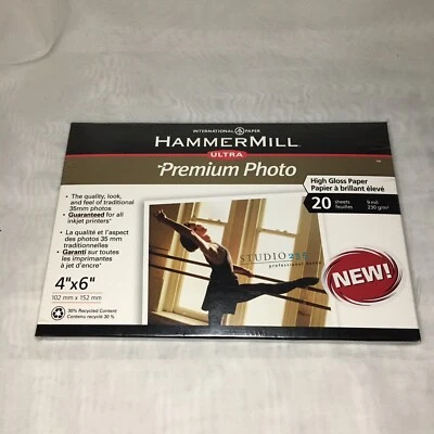 Hammermill Ultra Premium High Gloss 4"×6" Photo Paper 20 Sheets New - Image 1 of 4