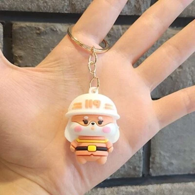 Lindo Llavero Perro Lindo Animal Bombero Llavero Bolso Dije Llavero Regalo Foto 1 de 2