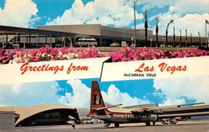 McCARRAN FIELD Las Vegas, NV Airport Airplane c1960s Vintage Postcard - Picture 1 of 1