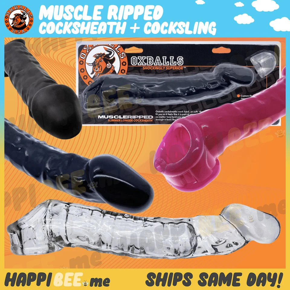 Manga extensora peniana OXBALLS MUSCLE RIPPED🍯CockSling + extensão CockSheath - Imagem 1 de 4