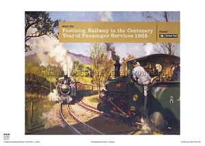 WALES Ffestiniog RAILWAY VINTAGE POSTER RETRO TRAVEL ADVERTISING ART CUNEO - Picture 1 of 1