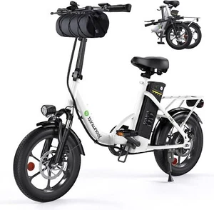 Electric Bike 750W Max 55Miles PAS Range 19MPH Folding E-bike With Handlebar Bag - Picture 1 of 8