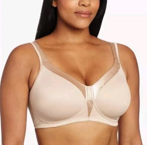 PLAYTEX 18 Hour Bra 4803 Wirefree Size 36D Beige Silky Soft Smoothing - Picture 1 of 10