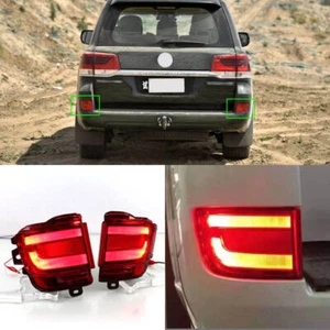 LED Rear Bumper Reflector Fog Brake Turn Indicator Light For Toyota Land Cruiser - Picture 1 of 12