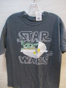 Star Wars The Mandalorian Grogu Charcoal gray Medium M Baby Yoda t-shirt men tee - Picture 1 of 5
