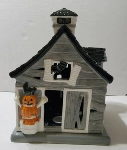 Candelabro grande Bath & Body Works 2013 Halloween granero embrujado luminaria - Imagen 1 de 8
