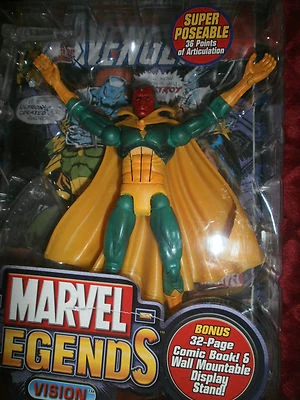 Boneco de ação Marvel Legends Series 7 Vision com quadrinhos de 32 páginas Wanda Vision - Imagem 1 de 3
