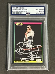 SHAWN MICHAELS 1992 MERLIN GOLD WWF SIGNED AUTOGRAPHED CARD PSA/DNA CERTIFIED - Picture 1 of 2