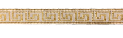 FITA TECIDA CHAVE GREGA OURO METÁLICO, #1 - 3 peças, aprox. 7/8" de largura por 50" - #14 - Imagem 1 de 4