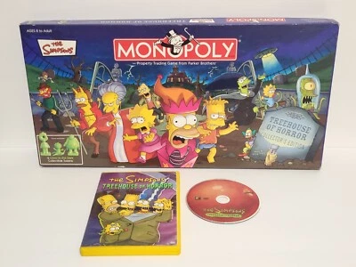 THE SIMPSONS TREE HOUSE OF HORROR Monopoly GLOW-IN-THE-DARK Board Game DVD READ - Image 1 of 4