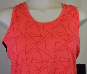 NIKE TANK TOP RUNNING TRAINING GYM MESH PINK BLACK LADIES WOMENS X-LARGE XL - Picture 1 of 4