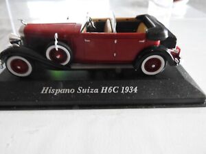 voiture miniature ancienne HISPANO SUIZA H6C de 1934 dans sa boite