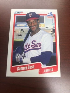 ROOKIE Sammy SOSA 1990 Fleer Baseball Card #548 Chicago White Sox NM FS - Picture 1 of 2