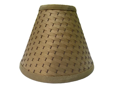 Brown Woven Paper Chandelier/Sconce Shades - Set of 6 - Image 1 of 4