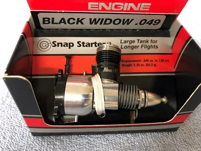 Vintage Cox .049 Airplane Engine #150 Black Widow - Image 1 of 4