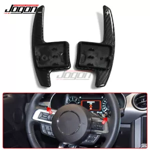 Carbon Fiber Replace Steering Wheel Paddle Shifter For Ford Mustang 2015-2021 - Picture 1 of 9