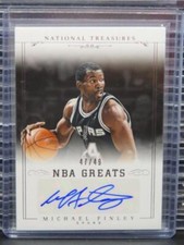 2013-14 National Treasures Michael Finley NBA Greats Auto Autograph #47/49 Spurs