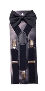Kids Suspender & Bow Tie Sets for Boys Girls Children Elastic & Adjustable - Picture 1 of 14