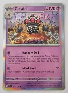Claydol 095/197 Sv03: Obsidian Flames Holo casi nuevo - Imagen 1 de 2