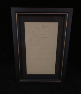 Harry Chapin Signed Autograph Note