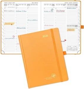Agenda 2026 Settimanale Verticale 22 X 16,5 Cm, Copertina Rigida, Weekly Planner - Foto 1 di 12