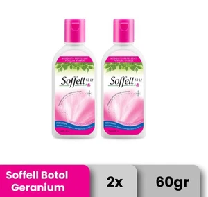 2pz Soffell Geranio Fiori Proteggi Pelle Aroma Rinfrescante 60gr - Foto 1 di 3