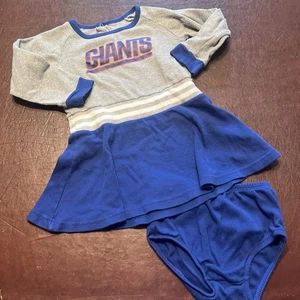 NFL Team Apparel New York Giants Childrens Jersey Long Sleeve Dress 3T - Picture 1 of 5