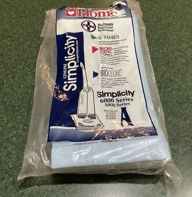 (9) Bolsas de aspiradora genuinas Simplicity Healthy Home tipo A serie 5000 6000 Foto 1 de 3