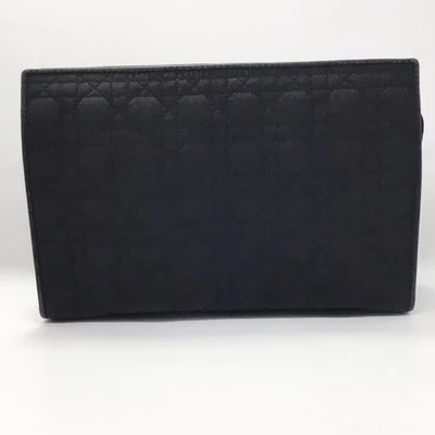 Auténtico Bolso Clutch Christian Dior Excelente Estado Herrajes Dorados Lona Negro FS Foto 1 de 4