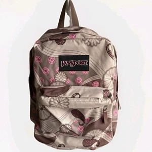 JanSport SuperBreak One Backpack Floral Paisley School Travel Utility Pocket - Picture 1 of 6