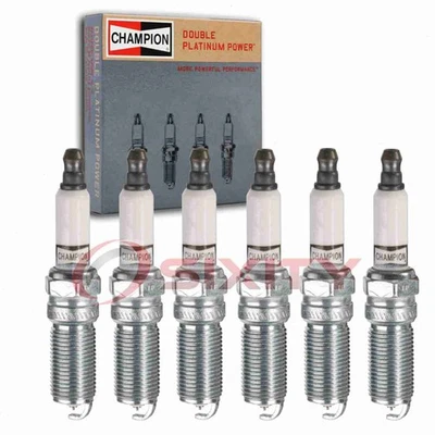 6 pc Champion Double Platinum Spark Plugs for 2008-2009 Chevrolet Malibu sg - Image 1 of 4