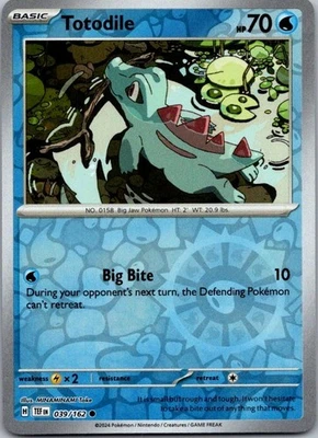 Totodile Reverse Holo Common SV05: Temporal Forces 039/162 Near Mint - Image 1 of 2
