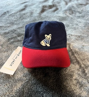 Janie & Jack Baby французский бульдог бейсбольная кепка 12-18 месяцев мальчик синий красный новый с Ярлыками - Изображение 1 из 4