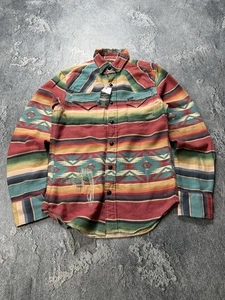 Ralph Lauren Double RLL 1940-s Style Striped Serape Blanket Western Aztec Shirt - Picture 1 of 13