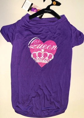 Zack & Zoey Queen Pup Tee Purple  Dog Shirt XL BRAND NEW - Image 1 of 3