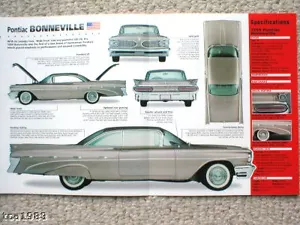 1959 PONTIAC BONNEVILLE SPEC SHEET/Brochure/Catalog - Picture 1 of 2