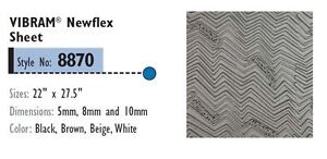 VIBRAM 8870 Newflex Rubber Soling Sheet - Shoe Repair 5 8 10mm