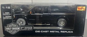 1/18 Maisto Harley-Davidson Ford F-350 Super Duty Pickup Truck DieCast Black - Picture 1 of 10