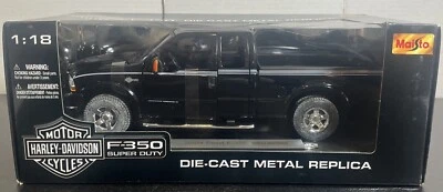 1/18 Maisto Harley-Davidson Ford F-350 Super Duty Pickup Truck DieCast Black - Image 1 of 4