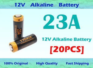 Tpower 20X A23 23A Alkaline Remote Batteries 12V LRV08 MN21 23A Non recharge - Picture 1 of 6