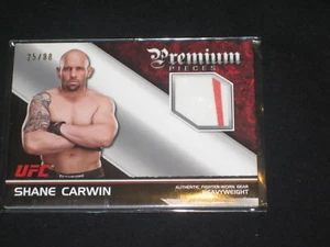 SHANE CARWIN UFC TOPPS CERTIFIED AUTHENTIC FIGHTER WORN MEMORABILIA CARD 25/88 - Picture 1 of 2