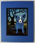 GEORGE RODRIGUE'S BLUE DOG " The Tree My Mama Slept Under “ Postcard Size Matted