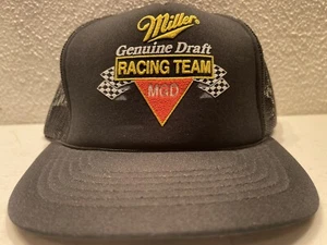 Vintage Miller Genuine Draft Racing Team Hat Snap Back Trucker Cap Indy 1993 NEW - Picture 1 of 4