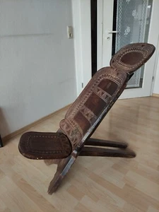 Original alter afrikanischer Steckstuhl, Holz, handgeschnitzt, kongolesisch - Bild 1 von 5