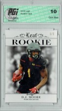 D.J. Moore 2018 Leaf Exclusive #RA-06 White Blank Back 1/1 Rookie Card PGI 10