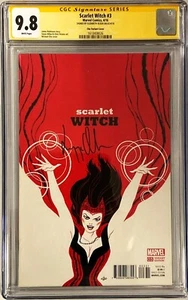 CGC 9,8 (2016) FIRMADO Elizabeth Olsen Bruja Escarlata #3 - Imagen 1 de 3